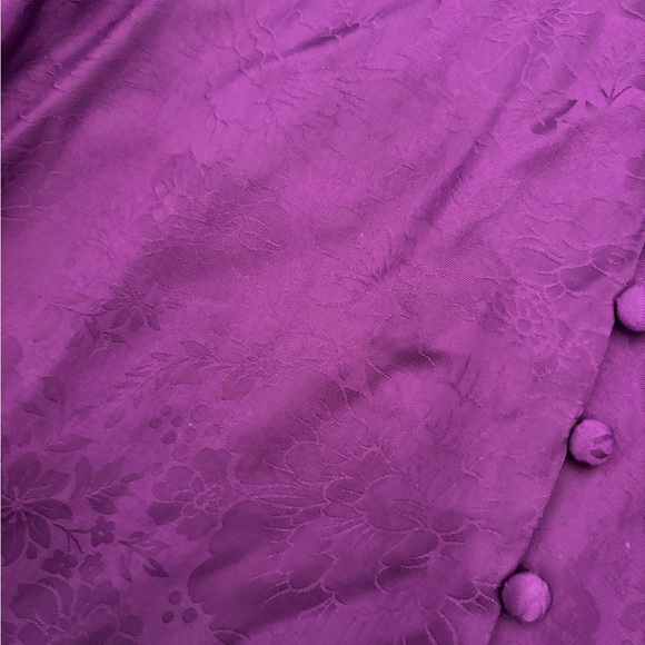 Satin button up purple dress - Picture 3 of 5